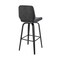 Armen Living Renee 30" Swivel Gray Faux Leather and Black Wood Bar Stool LCRNBABLGR30 - alternate 3